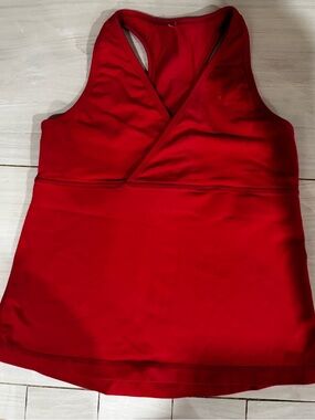lululemon athletica Red Racerback Wrap Tank Top